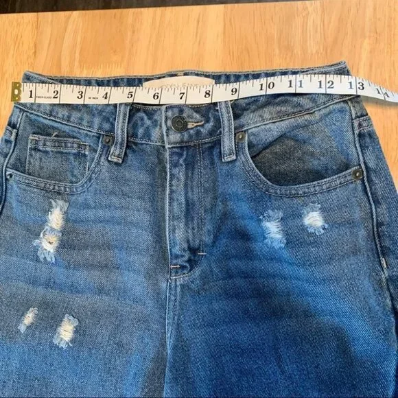 Hidden Jeans Two Tone Distressed Raw Hem Jeans Size 25 - Picture 12 of 14